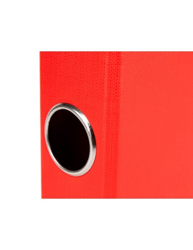 Modulo liderpapel 4 archivadores folio 2 anillas mixtas 25mm rojo