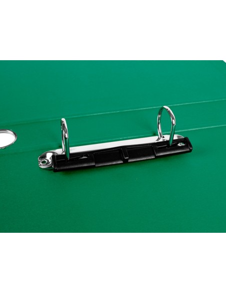 Modulo liderpapel 4 archivadores folio 2 anillas mixtas 25mm verde