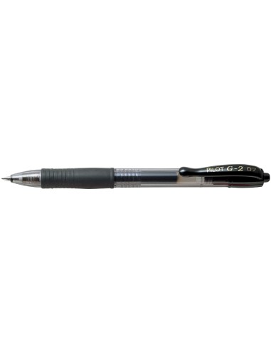 Boligrafo pilot g 2 negro tinta gel retractil sujecion de caucho