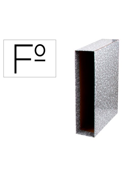 Caja archivador liderpapel classic red folio gris