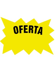 Cartel cartulina etiquetas marcaprecios amarillo fluorescente 160x110 mm bolsa de 50 etiquetas