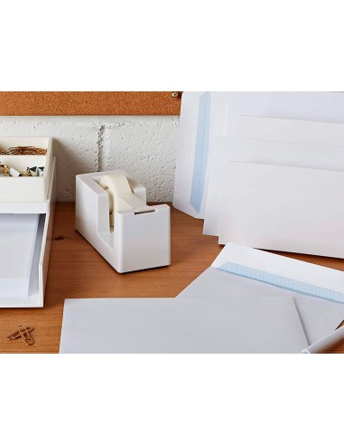 Sobre liderpapel bolsa blanco 310x410 mm solapa tira de silicona papel offset 100 gr caja de 250 unidades