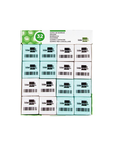 Goma de borrar liderpapel miga de pan para lapiz cuadrada