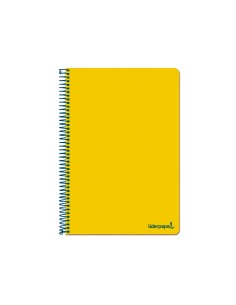 Cuaderno espiral liderpapel folio write tapa blanda 80h 60gr horizontal con margen color amarillo