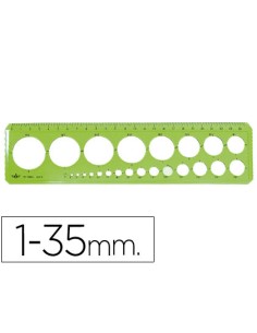 Plantilla domingo ferrer circulos 1 35 mm plastico verde