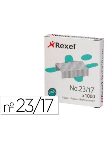 Grapas rexel 23 17 acero caja 1000 unidades