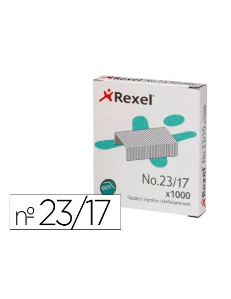 Grapas rexel 23 17 acero caja 1000 unidades