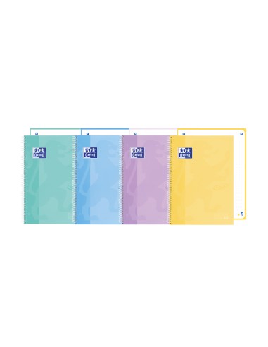 Cuaderno espiral oxford europeanbook 1 touch din a5 80 hojas puntos colores surtidos