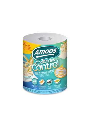 Papel de cocina amoos calorie control 3 capas 58g m2 109 servicios rollo