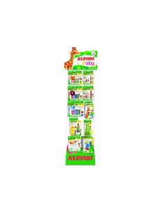 Expositor de suelo alpino coleccion baby 2024 46 piezas surtidas 1610x430x370 mm
