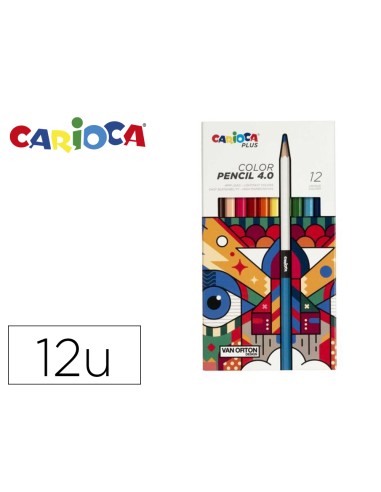 Lapices de colores carioca plus 40 caja de 12 unidades colores surtidos