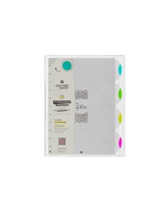 Separadores carchivo ingeniox a4 polipropileno transparente neon 4 posiciones