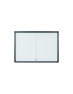 Vitrina de anuncios bi office 10 a4 magnetica para interior slim antracita 1135x39x649 mm