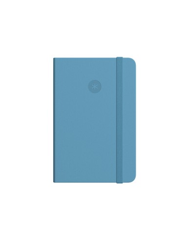 Cuaderno con gomilla antartik notes tapa blanda a6 cuadricula azul claro 100 hojas 80 gr fsc