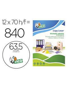 Etiqueta adhesiva tico verde f luorescentes permanente fsc laser inkjet fotocopia redonda 635mm caja de 840 unidades