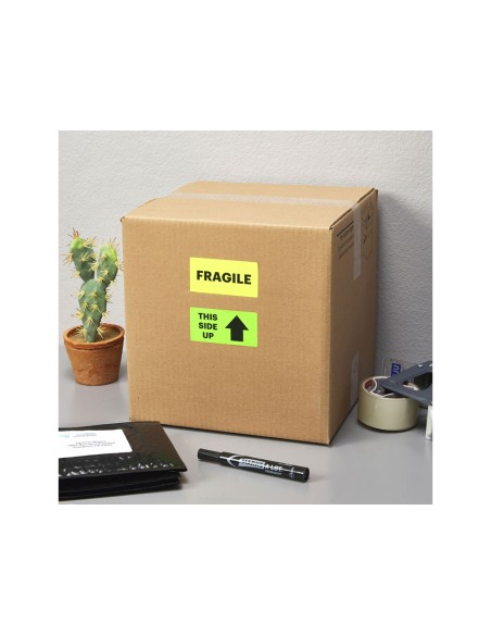 Etiqueta adhesiva tico amarill o fluorescentes permanente fsclaser inkjet fotocopia redonda635 mm caja de 840 unidades