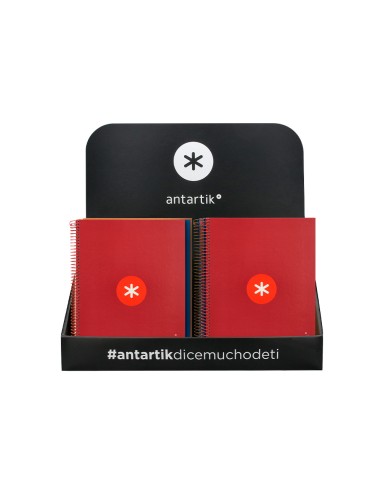 Cuaderno espiral a4 micro antartik tapa forrada 80h 90 gr cuadro 5mm 1 banda 4 taladros exp 20 unidades