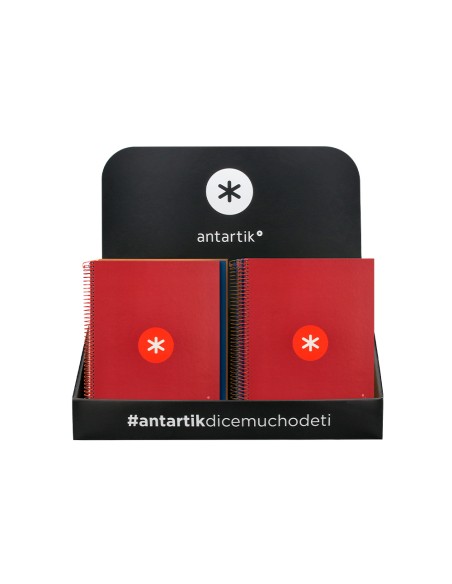 Cuaderno espiral a4 micro antartik tapa forrada 80h 90 gr cuadro 5mm 1 banda 4 taladros exp 20 unidades