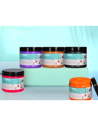 Pintura dedos liderpapel violeta tarrina de 500 cc