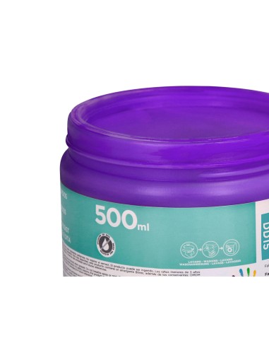 Pintura dedos liderpapel violeta tarrina de 500 cc
