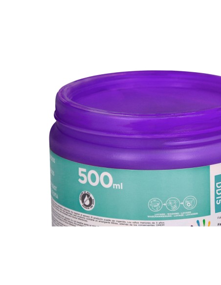 Pintura dedos liderpapel violeta tarrina de 500 cc
