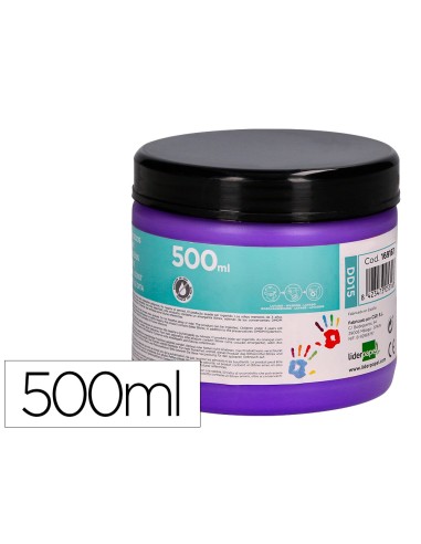 Pintura dedos liderpapel violeta tarrina de 500 cc