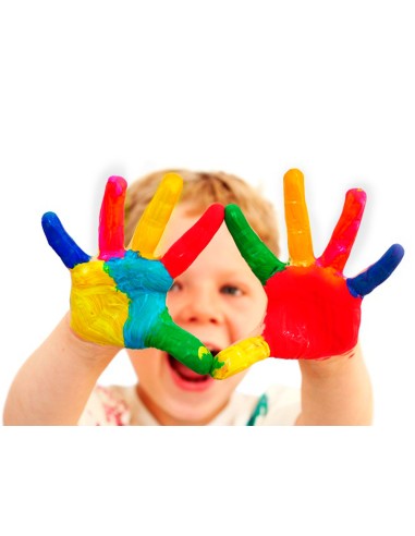 Pintura dedos liderpapel naranja tarrina de 500 cc