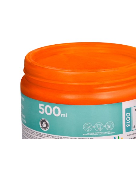 Pintura dedos liderpapel naranja tarrina de 500 cc