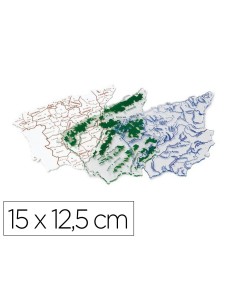 Plantilla faibo mapa espana 15x125 cm bolsa de 3 unidades 100 reciclable