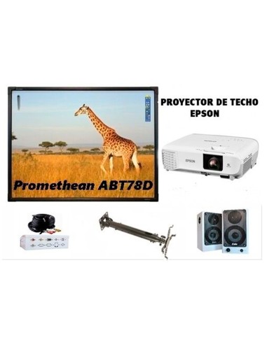 Pizarra interactiva promethean ab10t78d tactil 78 con proyector distancia larga altavoces e