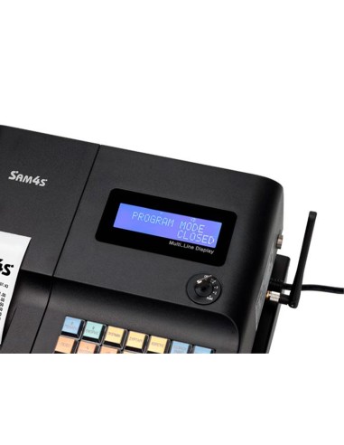 Registradora sam4s er 260ej 15 departamentos 10 empleados visor lcd cajon grande color negro 430x450x242 mm