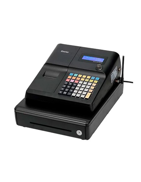 Registradora sam4s er 260ej 15 departamentos 10 empleados visor lcd cajon grande color negro 430x450x242 mm
