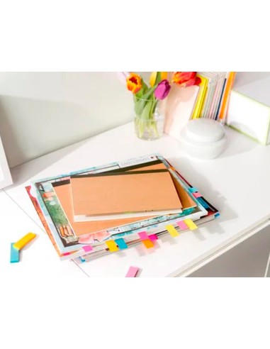 Bloc de notas adhesivas quita y pon post it mininotas energetic colour 15 x 50 mm 50 hojas pack de 5 unidades