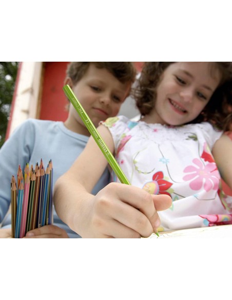 Lapices de colores stabilo green colors con certificado fsc estuche carton de 18 unidades colores surtidos