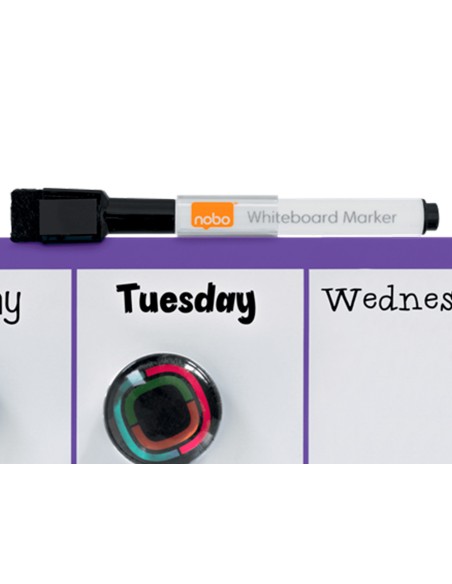 Planificador semanal nobo magnetico color violeta 140x360 mm