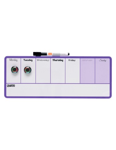 Planificador semanal nobo magnetico color violeta 140x360 mm