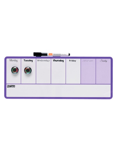 Planificador semanal nobo magnetico color violeta 140x360 mm