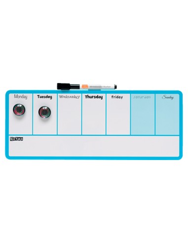 Planificador semanal nobo magnetico color azul 140x360 mm