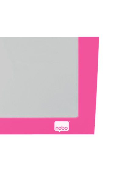 Pizarra blanca nobo magnetica marco fucsia 430x585 mm