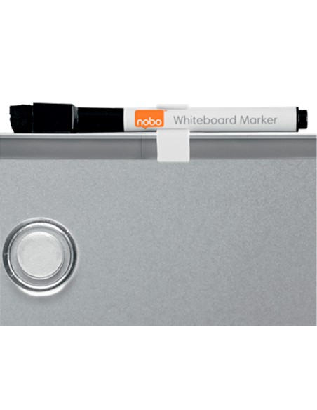 Pizarra nobo magnetica para el hogar acero marco slim plata 430x580 mm