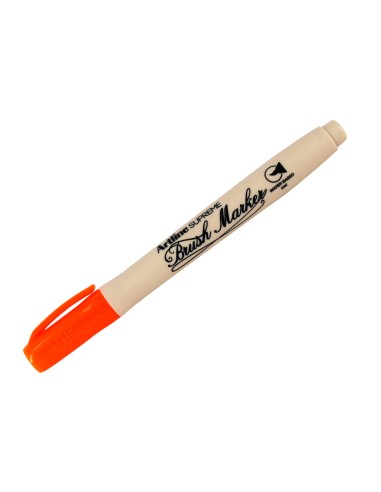 Rotulador artline supreme brush epfs pintura base de agua punta tipo pincel trazo fino naranja oscuro