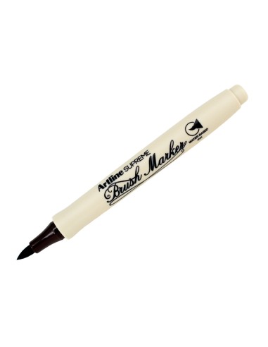 Rotulador artline supreme brush epfs pintura base de agua punta tipo pincel trazo fino marron oscuro