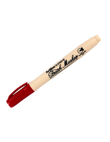 Rotulador artline supreme brush epfs pintura base de agua punta tipo pincel trazo fino rojo oscuro