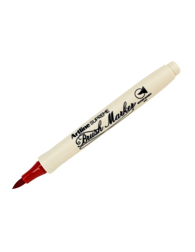 Rotulador artline supreme brush epfs pintura base de agua punta tipo pincel trazo fino rojo oscuro