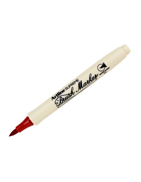 Rotulador artline supreme brush epfs pintura base de agua punta tipo pincel trazo fino rojo oscuro