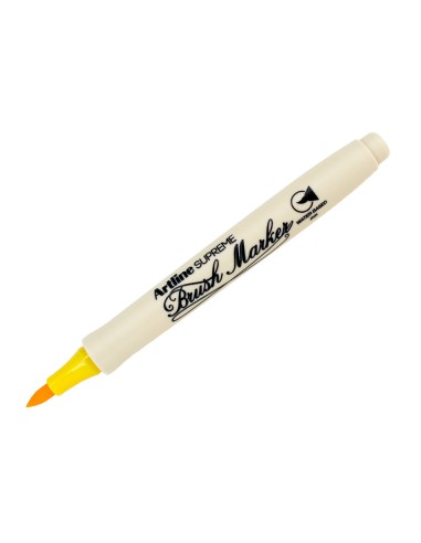 Rotulador artline supreme brush epfs pintura base de agua punta tipo pincel trazo fino amarillo