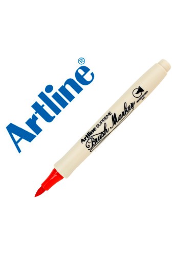 Rotulador artline supreme brush epfs pintura base de agua punta tipo pincel trazo fino rojo