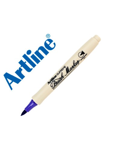 Rotulador artline supreme brush epfs pintura base de agua punta tipo pincel trazo fino purpura