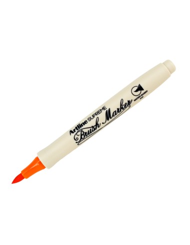 Rotulador artline supreme brush epfs pintura base de agua punta tipo pincel trazo fino naranja