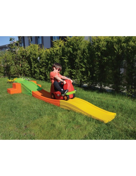 Montana rusa sumo didactic 3 pistas colores surtidos coche con ruedas 310x33x37 cm